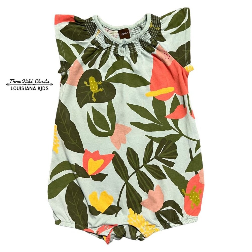 Tea Collection 18-24m Tropical Floral Frog Romper